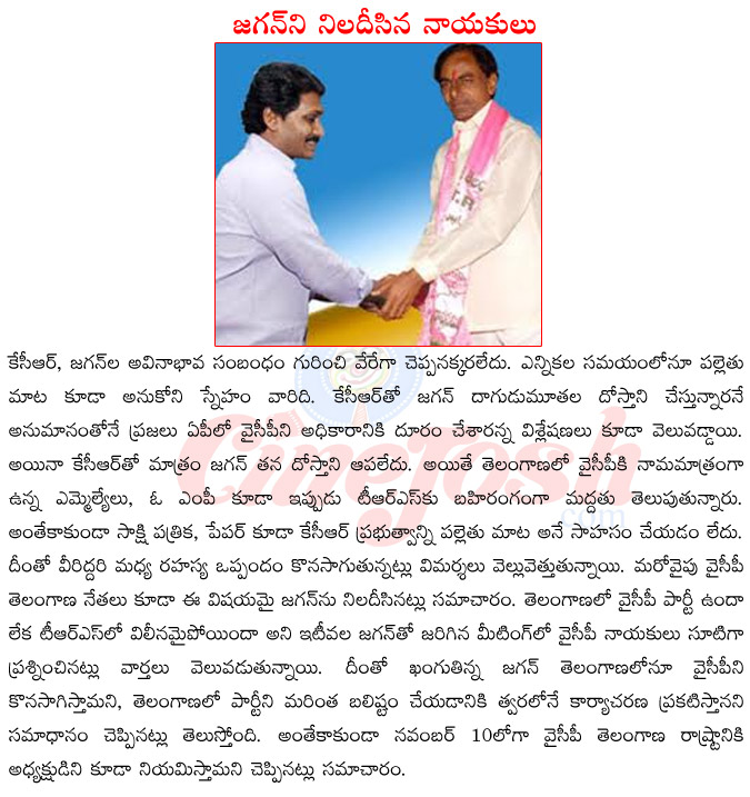 jagan mohan reddy,kcr,jagan mohan reddy vs kcr,jagan mohan reddy friendship with kcr,ysr congress party in telangana,ycp leaders in telangana,kcr about jagan mohan reddy,jagan mohan reddy about kcr  jagan mohan reddy, kcr, jagan mohan reddy vs kcr, jagan mohan reddy friendship with kcr, ysr congress party in telangana, ycp leaders in telangana, kcr about jagan mohan reddy, jagan mohan reddy about kcr